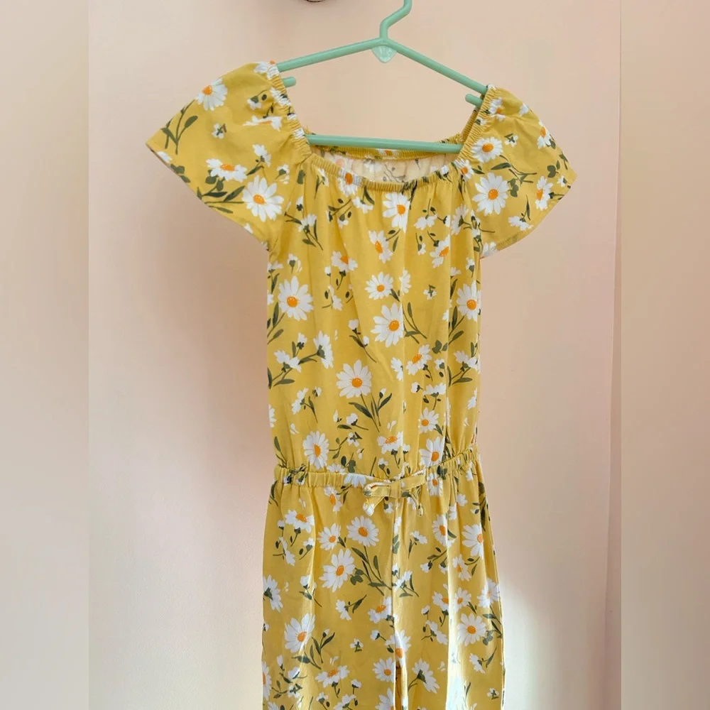 Yellow Floral Jumpsuit | Spring One Piece | Girls Size 3T | The Children’s Place